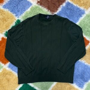 Men’s John Ashford Dark Green Crewneck Sweater Size Large